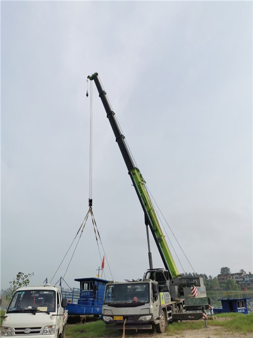 望江县桥梁建设吊装案例